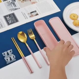 รุ่นใหม่ ช้อนเกาหลี ช้อนส้อม ชุดช้อน ชุดช้อนส้อม ช้อนส้อมพกพา ช้อนส้อมสแตนเลส ชุดช้อนส้อมสแตนเลส แฟชั่นสไตล์