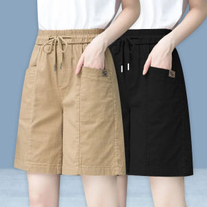 Pure Cotton Wide Leg Short Pants Women Summer Thin New Fashion Artistic Lazy Loose Straight Casual Trousers Commute Style High Waist Five Length