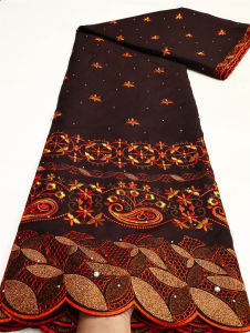 Wholesale Cotton African Lace Fabric 2025 High Quality Swiss Voile Lace Fabric Nigerian Dry Lace Fabrics With Stones Wedding Sew