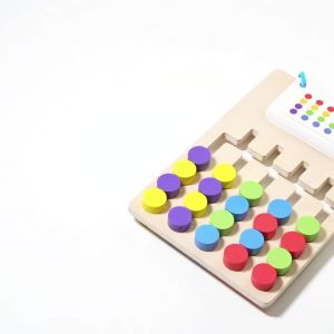 Baby Color Math Toy Double Side Color Matching Spell Words Children Early Educational Wooden Toy Baby Monterssori Preschool Toy