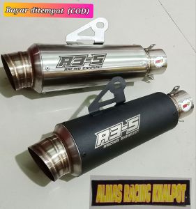 slincer knalpot a3-s competisi selencer inlet 50mm black cotting stenlis
