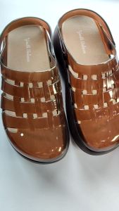 Sepatu Sandal Wanita Jelly Youth Balance Motif Strap Jaring Tali Belakang Hak Tinggi 0234