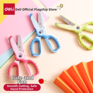 deli | Safety Easy-cutting Portable Childrens Scissors Small