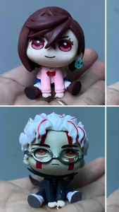 [COMBO] Bộ 4 mô hình đồ chơi nhân vật Dandadan Ngồi Bệt combo dan da dan anime figure takakura ken momo động cơ bà bà