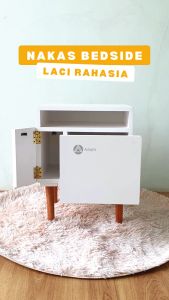 Nakas Dinding Laci Minimalis Ambalan Laci Kayu Tempel Tembok Rak Dinding Laci Floating Drawer Shelf