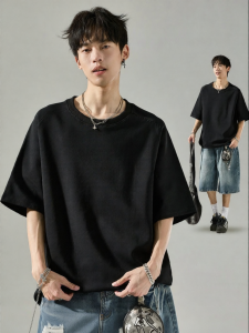 SZON | Retro Heavyweight Loose Fit Mens Short Sleeve Top