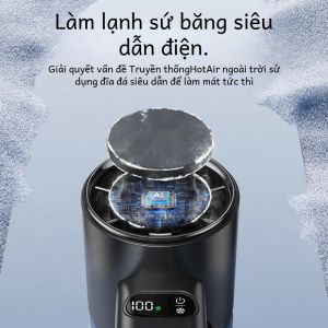 Quạt Turbo Có Thể Sạc Lại USB Quạt Làm Mát Cầm Tay Mini Cầm Tay Với 100 Cài Đặt Tốc Độ Máy Làm Mát Không Khí Cá Nhân Cỡ Bỏ Túi Gió Siêu Mạnh