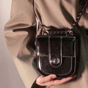 2026 NEW ARRIVALs patent leather mini crossbody sling bag chain strap