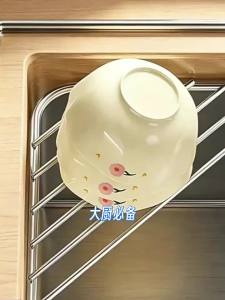 Triangular Sink Drain Rack Stainless Steel Sink Caddy Organizer Drainable Large Capacity Multifunctional Kitchen Sink Organizer