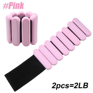 1Pair Adjustable Ankle & Wrist Weights (1Lbs/0.45kg Each)-Wearable Silicone Straps for DanceBarre-WomenMenFitness Enthusiasts