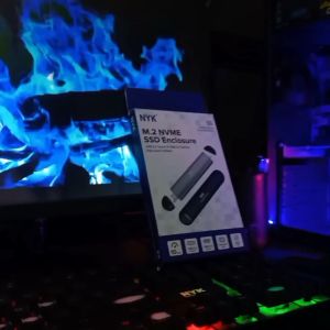 NYK S5 Enclosure SSD M.2 NVME Dual Interface USB 3.2 Type C/A 10Gbps - Kapasitas 2242/2260/2280 - Warna Silver/Black