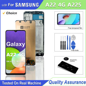 SUPER AMOLED LCD For Samsung A22 4G LCD Display Touch Screen Digitizer Assembly Replacement For Galaxy A22 4G A225 A225F LCD