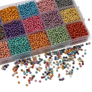 10g 2-4mm High Quality Metal Ore Colored Glass Beads For DIY Earring Bracelet Necklace Jewelry Making Accessoreis