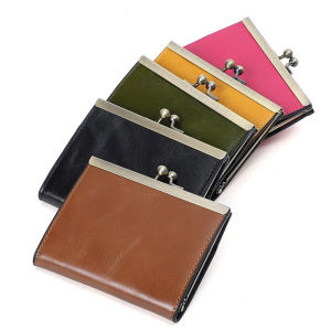 Smart King New Card Holder For Women Genuine Cow Leather Retro Card Clip Multi-Card Position Coin Bag Clutch Bag