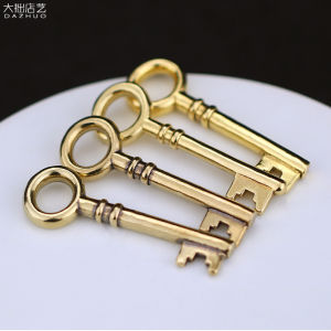Retro Brass Ancient Small Key Pure Copper Handmade Keychain Pendant Waist Hanging Men and Women Car Personality Creative Pendant