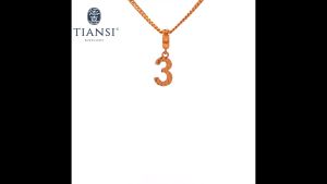 TIANSI 916 (22K) Gold Number 3 Charm 数字3路路通 Charm Emas