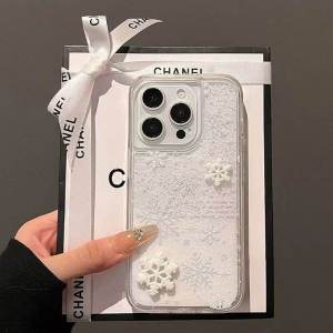 Snowflake Flowing Sand Full Cover Protective Phone Case for Honor Play 50 40 30 plus X50i X40 X30 X10 V40 Cute Cartoon Style Soft Silicone