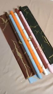 20 LEMBAR Kertas Buket Gold Marble Marmer Cellophane Flower Wrapping Paper Florist KB20