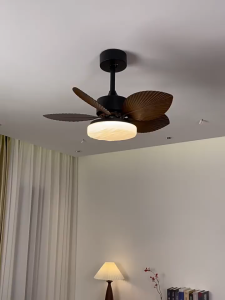GOGEOUS Quạt trần đèn phòng khách phong cách retro có 3 màu 6 tốc độ decor trang trí phòng ngủ