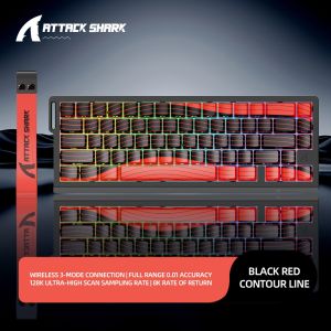 ATTACK SHARK | ATTACK SHARK X68 PROHE Magnetic Switch Wireless Keyboard 67KEYS 0.01mm Precision 8KHz Polling0.125ms Latency&RGB-5000mAh