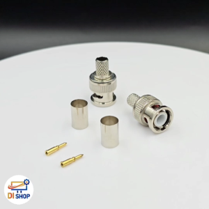 BNC Crimp Connectors for RG6 RG58 RG59 Coax Male Antenna Cable Set of 10pcs