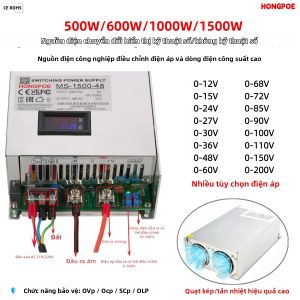 Nguồn Cấp Điện Chuyển Mạch Hiển Thị Kỹ Thuật Số Có Thể Điều Chỉnh 500W-1500W 12V-200V AC-DC Cho Bộ Điều Khiển LED Động Cơ CCTV Đèn LED Dải Máy In 3D