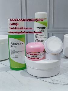 PAKET ACNE WHITE GLOW (AWG) menyamarkan jerawat sedang dan bekasnya