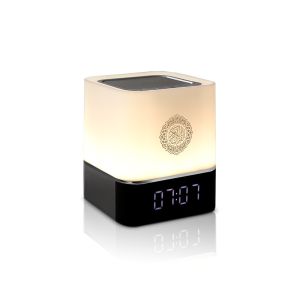 Azan Bluetooth Speaker Wireless Remote LED Night Light APP Control Digital Azan Clock with Quran Recitation Translation Quran Speaker Equantu QB303