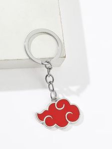 Anime Akatsuki Red Cloud Keychain Fashion Simple Cartoon Pendant Keychain Men Woman Backpack Accessories Gifts