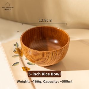 MODERN SWEETHOME | Shatterproof Heat Resistant Wooden Bowl for Children