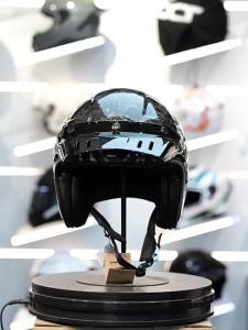 Vintage Cruise Carbon Fiber Three-Quarters Helmet Bluetooth Headset