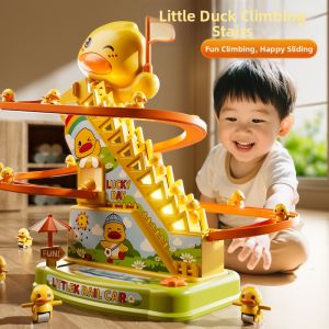 BABYSHOME | Educational Electric Track Toy with Duck and Slide