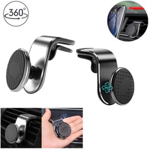 Universal Magnetic Car Phone Holder Air Vent Car Phone Mounts Rotation Bracket GPS Support Phone Rack For iPhone Huawei Samsung