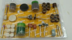 Bộ phụ kiện máy khoan mài điện mini cầm tay 105 chiếc đa năng dùng quay mài đánh bóng gỗ