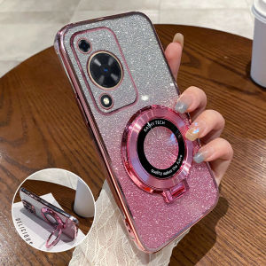 เคสโทรศัพท์ซิลิโคนป้องกันการตกหล่นแบบครอบคลุมเต็มรูปแบบสำหรับ Huawei Enjoy 70 พร้อมขาตั้ง ดีไซน์หรูหรา ดีไซน์ใหม่ สำหรับผู้ชายและผู้หญิง