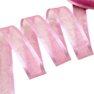 50 Yards/cuộn Ruy Băng Organza Màu Trơn Rộng 20mm Để Gói Quà Trang Trí Bán Buôn Một Mặt Thêu K2-50Y