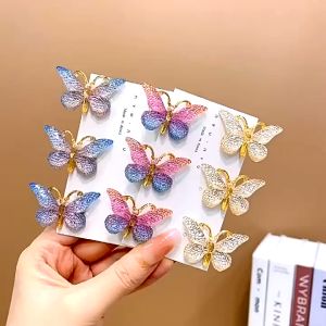 Tooyoo 5 Pcs/Set Vivid Butterfly Hairclips Cute Hair Clips for Women Girls