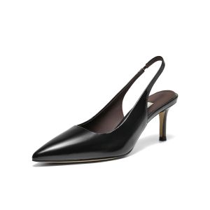 Belle | Leather Closed Toe Stiletto Heels