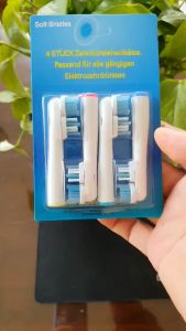 Bộ 4 đầu kép bàn chải đánh răng điện Cho máy Braun Oral B  đánh bật cao răng SB-417A Dual Heads - Xuất xứ Đức Minh House