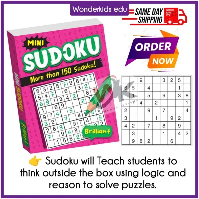 Mini Sudoku Book Amazing Sudoku Puzzle Book for Kids Board Game Brain Boosting Puzzle Activity Book