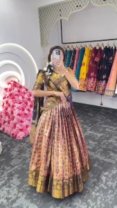 [PRE-ORDER] SEMISTITCHED Banarasi Zari with silk HALF SAREE {ETA:2025-12-31}