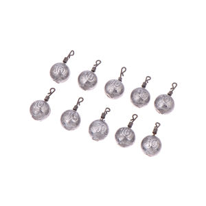 10 Pieces/Box Fishinh Sink Round Solid Lead Sink Auxiliary Gear Sliding lead Accessory Wholesale 2.5g-3.5g-5g-7g-10g-14g-20g