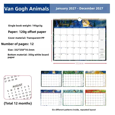 Large Size English Version Minimalist Countdown Calendar Desktop Calendar
