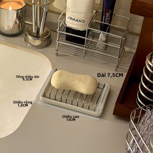 Giá Để Đồ Bằng Thép Không Gỉ Phòng Tắm Giá Để Đồ Vệ Sinh Cá Nhân Cạnh Bồn Rửa Mặt Hộp Đựng Đồ Dùng Phòng Tắm