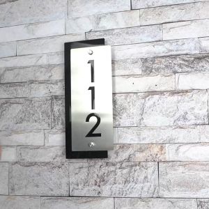 Nomor Rumah Stainless 2 Layer Kombinasi Akrilik Profiber SAK-112