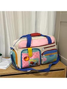 Túi Du Lịch Ngắn Ngày Dung Tích Lớn in Họa Tiết Dopamine Túi Đựng Đồ Thể Thao Đeo Chéo Túi Đựng Đồ Du Lịch Bằng Vải Nylon