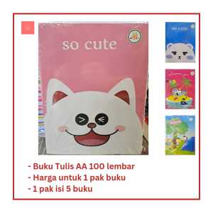 Vifo - Buku Tulis Anak AA 100 Lembar 1 Pak Isi 5 Buku