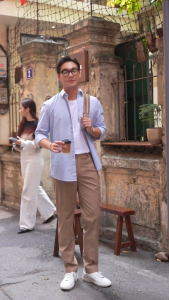 Áo Sơ Mi Nam Dài Tay Dugarco Có Túi Form Casual Cổ Button Dowm Thoáng Mát Trẻ Trung 238SM21090