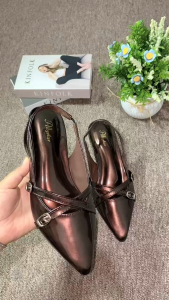 Athar Heels Sepatu Heels Mules Wanita 3 cm sandal heels tali gesper