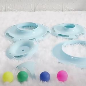 Đồ chơi tháp banh gắn chuột cho Mèo vui nhộn (Hộp giấy) mẫu mới - Hara Pet Store